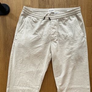 Octobre Editions/Sezane Danny Cotton Linen Trousers - Natural/White - M